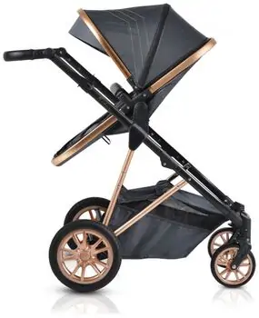 Cangaroo Midas 3in1 Black საბავშვო ტრანსფორმერი ეტლის კომპლქტი, 5 image