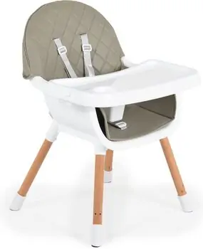 Moni Wooden High Chair Gelato 2 in 1 Grey საკვები სკამ-მაგიდა, 2 image