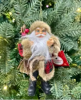 Christmas Decoration Santa 18 CM საახალწლო დეკორაცია სანტა