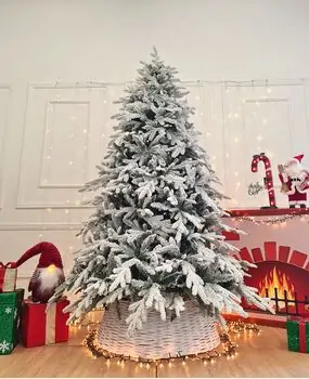 Christmas Tree 210 CM PE + PVC Snow-Covered  - დათოვლილი ნაძვის ხე შერეული სილიკონის წიწვებით, 6 image