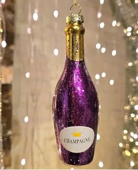 Purple Champagne Christmas Hanging Decoration - ნაძვის ხის სათამაშო