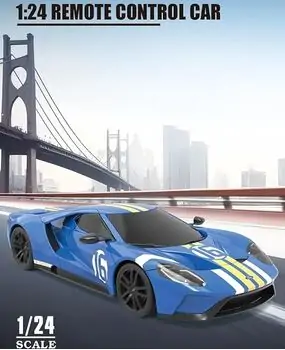 Remote Control Blue Licensed Car 2022 Ford GT Heritage - სათამაშო დისტანციურად მართვადი ფორდის მანქანა, 9 image