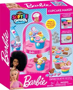 Cra-Z-Art Barbie Softee Dough Cupcake Maker სათამაშო პლასტელინის ნაკრები, 2 image