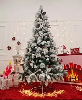 Snow-Covered Christmas Tree With Pine Cones And Berries  საახალწლო ნაძვის ხე დათოვლილი ტოტებით გირჩით და კენკრით 210 სმ (OT2082), 9 image