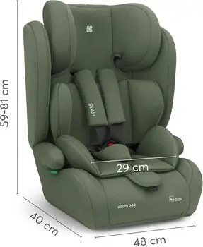 KikkaBoo 76-150 cm i-Pass i-Sizde Army Green - მანქანის სავარძელი (ქარსითი), 11 image
