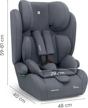 KikkaBoo 76-150 cm i-Pass i-Sizde Grey - მანქანის სავარძელი (ქარსითი), 11 image
