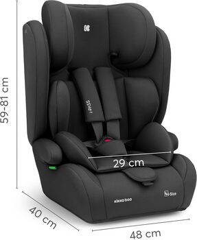 KikkaBoo 76-150 cm i-Pass i-Sizde Black - მანქანის სავარძელი (ქარსითი), 11 image