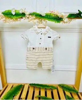 Grand Baby Romper Jolly Boy With Cream Strips საბავშვო რომპერი