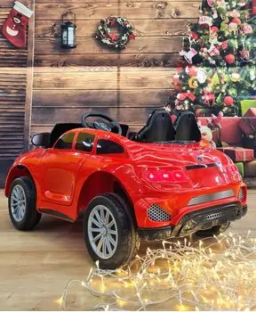 Mercedes Benz Red - ელექტრო მანქანა კაუჩუკის საბურავებით, 3 image