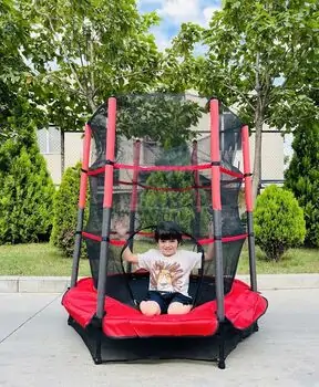 Metal & Plastic Trampoline 140cm 5FT Red - ბატუტი, 3 image