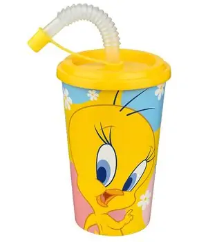 Tuffex Tweety Cup With Cover And Pipette - საბავშვო ჭიქა