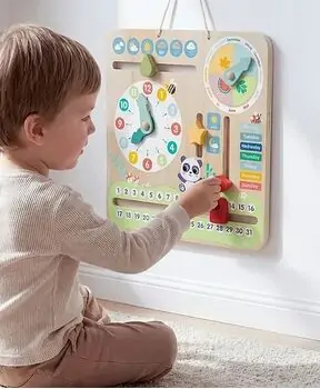 Tooky Toy My Calendar Children's-სათამაშო განსავითარებელი დაფა, 4 image