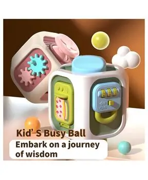 Montessori Sensory  6 in 1 Busy Cube - განსავითარებელი სათამაშო კუბი, 4 image