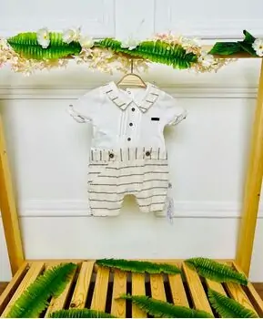 Grand Baby Romper Jolly Boy With Black Strips საბავშვო რომპერი