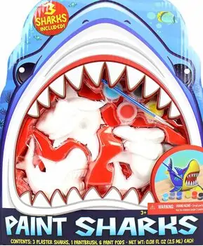 Koopman Plaster Pint Dino Shark - სათამაშო გასაფერადებელი ზვიგენი