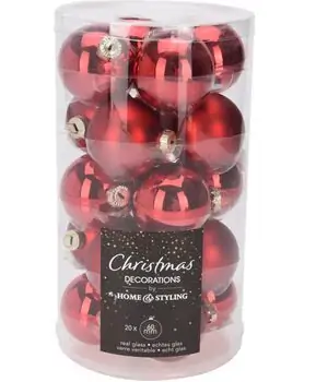 Red Xmas 6CM Ball Hanging Decoration - ნაძვის ხის სათამაშო