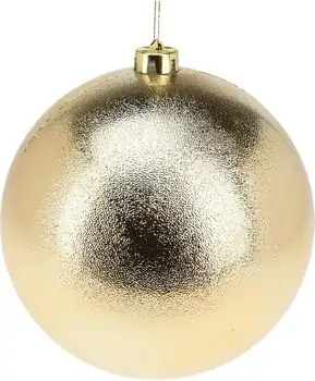 Christmas Ball Hanging Decoration Gold 14 cm - ნაძვის ხის სათამაშო, 4 image