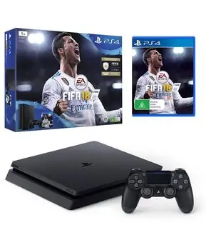 სათამაშო კონსოლი Sony PlayStation PS4 500GB Slim + Fifa18 საჩუქრით
