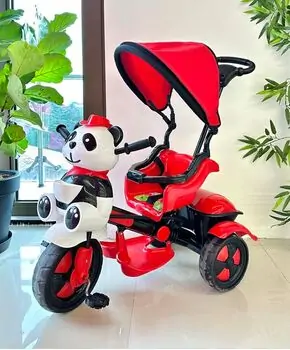 BABY HOPE LITTLE PANDA TRICYCLE (RED/BLACK)  სამთვლიანი ველო-ეტლი პანდა, 2 image