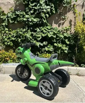 Dinosaur Moto For Kids Green საბავშვო ელექტრო მოტოციკლი, 2 image