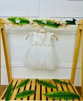 Baby Girl Daisy Dress White საბავშვო კაბა