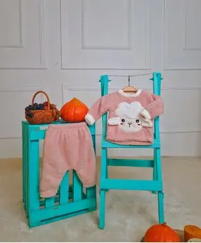 Cute Sheep 2 In 1 Set Pink საბავშვო ტანსაცმლის ნაკრები