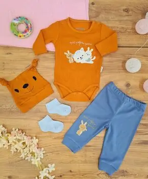 Baby Animals Clothes Set საბავშვო ტანსაცმლის ნაკრები