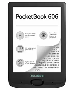ელექტრონული წიგნი POCKETBOOK E-READER 606 BLACK (PB606-E-CIS)