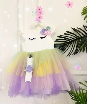 DRESS SLEEPING UNICORN საბავშვო კაბა 9113 ERAY KIDS YELLOW