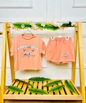 Good Vibes 2 In 1 Set Peach საბავშვო ორეული