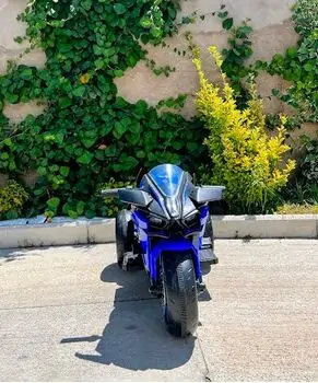 Ninja H2R Motorcycle With LED Wheels Blue  - ელექტრო მოტოციკლი მანათობელი საბურავებით, 2 image