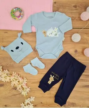 Baby Animals Clothes Set საბავშვო ტანსაცმლის ნაკრები