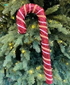 Christmas Candy Cane ნაძვის ხის სათამაშოები
