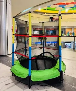Metal & Plastic Trampoline 140cm LBT55 Green - ბატუტი, 2 image