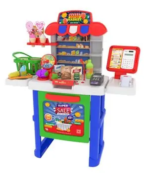 Supermarket Cashier Set with Fruit Mix - სათამაშო დახლ-მაღაზია, 2 image