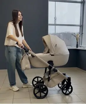 Adamex Nola Natura 3 in 1 Stroller Vanilla - საბავშვო ეტლის კომპლექტი, 12 image