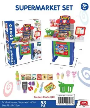 Supermarket Cashier Set with Fruit Mix - სათამაშო დახლ-მაღაზია, 5 image