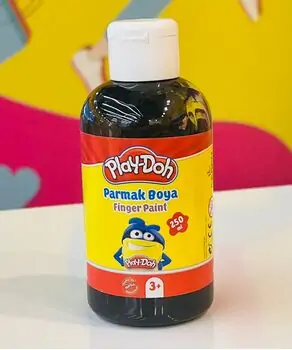Play-Doh Finger Paint 250 ml Black PR009 თითებით სახატავი საღებავი