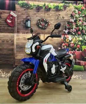 Sport Style Motorcycle With LED Wheels Blue - ელექტრო მოტოციკლი