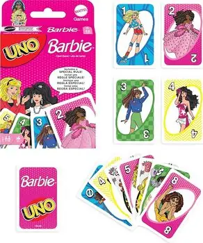 UNO Barbie Card Game - კლასიკური უნო ბარბის თემატიკით, 5 image