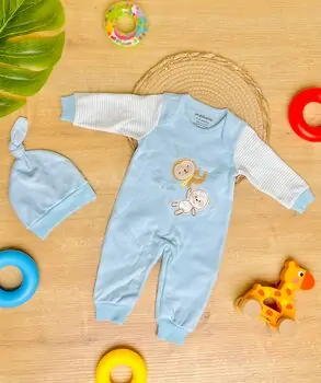Maibella Romper Rocking Monkey Blue ჩვილის რომპერი