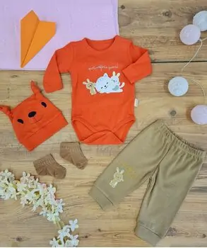 Baby Animals Clothes Set საბავშვო ტანსაცმლის ნაკრები