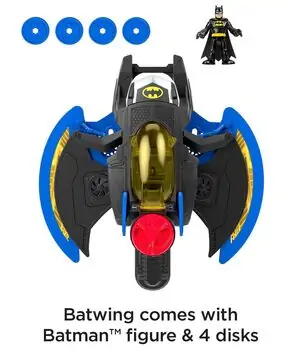 Imaginext Dc Super Friends Batwing (DDI)  BATMAN-ის საბრძოლო მანქანა, 4 image