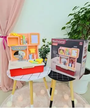 CHILD INTERACTIVE SOUND AND LIGHT INDUCTION WASH STAND WY510-2 სათამაშო აბაზანის ფუნქციური ნიჟარა