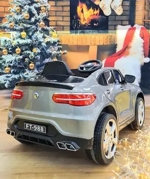 Mercedes Benz Painting Silver  - ელექტრო მანქანა ტყავის სავარძლით და კაუჩუკის საბურავებით, 3 image