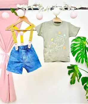 Short And Shirt Set Little Panda  კომბინიზონი