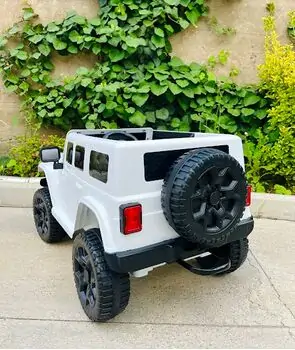 Electric Car White - ელექტრო მანქანა ტყავის სავარძლით, 3 image
