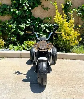Vintage Moto White - ელექტრო მოტოციკლი ტყავის სავარძლით, 3 image