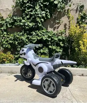 Dinosaur Moto For Kids White საბავშვო ელექტრო მოტოციკლი, 3 image