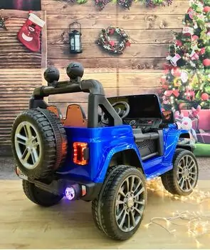 Electric Car Speed Blue - ელექტრო მანქანა კაუჩუკის საბურავებით, 3 image